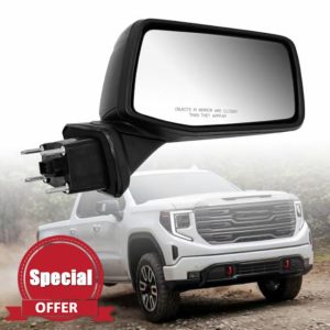 84823219 Black Right Passenger Side Mirror Replacement for Chevrolet Silverado GMC Sierra 1500 2019-2024