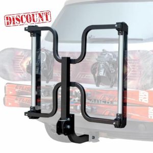 Leader Accessories Folding Hitch Mounted Ski & Snowboard Rack