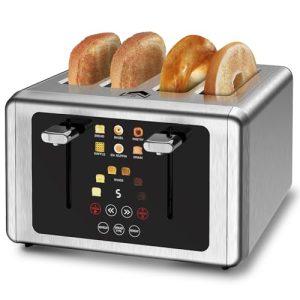 Touchscreen & Dual Independent Control Panel，5 Basic Functions & Digital Countdown Toasters