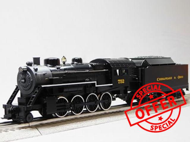 Lionel Chesapeake & Ohio 2-8-0 LionChief #752 Bluetooth O Gauge Steam Locomotive with Tender