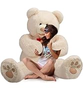 HollyHOME 150cm Giant Teddy Bear Stuffed Animal Large Teady Bears Plush Bear, Light Pink