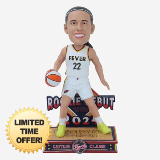 Caitlin Clark Indiana Fever 2024 Rookie Debut Bobblehead WNBA Basketball