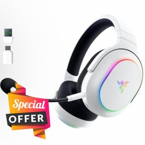 Razer Barracuda X Chroma Wireless Gaming Headset: 2.4GHz Wireless & Bluetooth - Lightweight - Chroma RGB - 40mm Drivers - Cardioid Mic - 70 Hr Battery - for PC