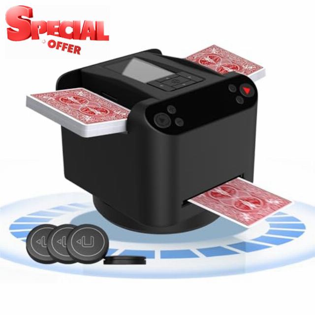 Automatic Card Shuffler and Dealer 2-in-1