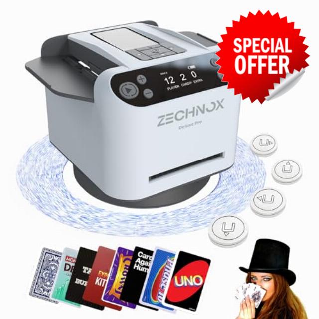 2025 New Smart 2-in-1 Automatic Card Shuffler and Dealer