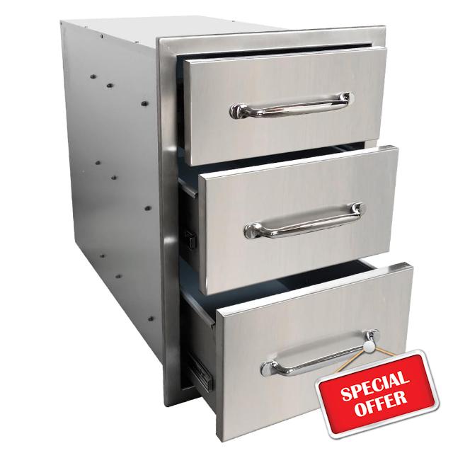 Outdoor Kitchen Drawer 14" W x 20.5" H x 23" D