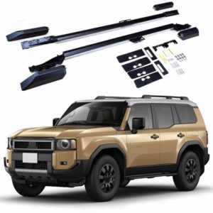 FTAPACCE Roof Rail Rack Fits for Toyota Land Cruiser J250 LC250 Land Cruiser Prado 2024 2025 Crossbar Luggage Carrier Roof Rack Rail Carrier Lockable 2PCS (Black)