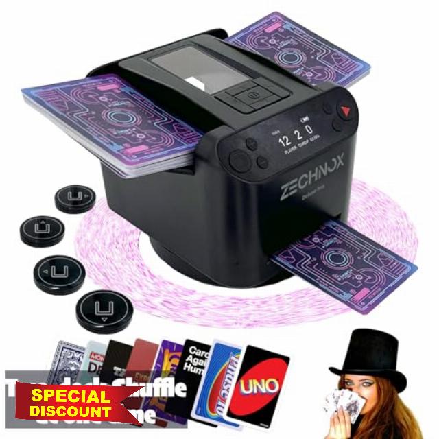 2025 New Smart 2-in-1 Automatic Card Shuffler and Dealer