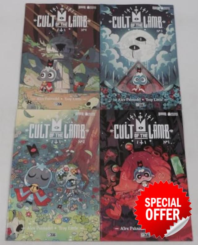 Cult of the Lamb #1-4 VF/NM complete series (all A covers) based on video game ; Oni