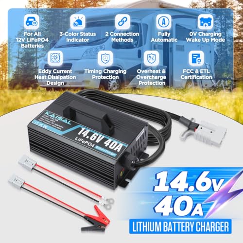 2 Connectors for 12.8V LiFePO4 Battery of Car