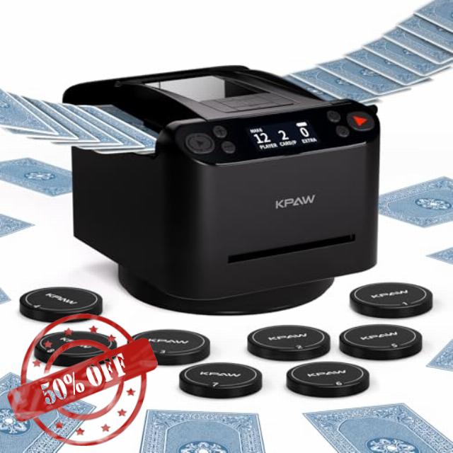 2-in-1 Automatic Card Shuffler & Dealer – Supports 12 Players