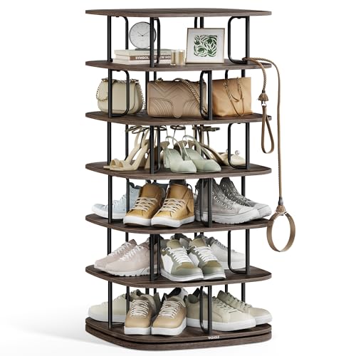 Rotating Shoe Rack Tower