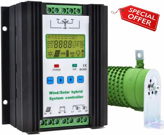 Wind Solar Hybrid Charge Controller with LCD Display 3000W