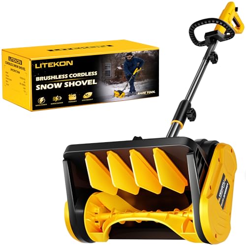 13-Inch Brushless Electric Snow Blower for 25FT Throw Distance and 6" Clear Depth for Patio