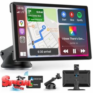 Wireless Carplay Screen for Car with 4K Dash Cam