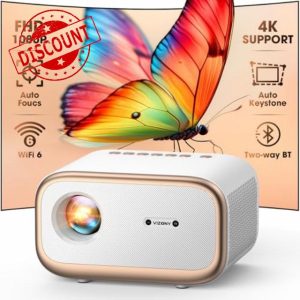 [Auto Focus/Keystone] Mini Projector with WiFi and Two-way Bluetooth