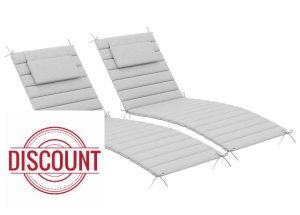Sundale Outdoor Olefin Quilted Lounge Cushion Set of 2