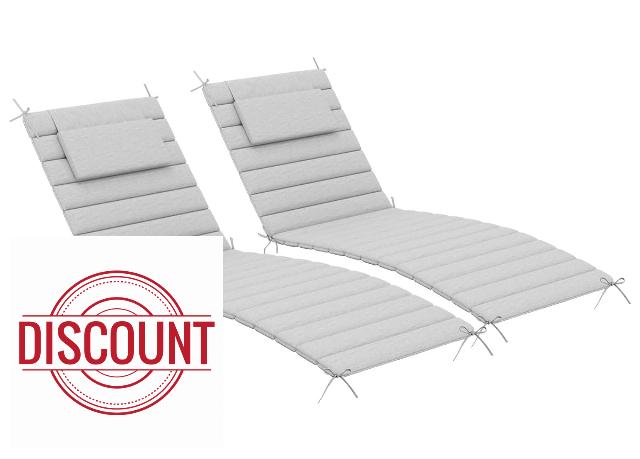 Sundale Outdoor Olefin Quilted Lounge Cushion Set of 2