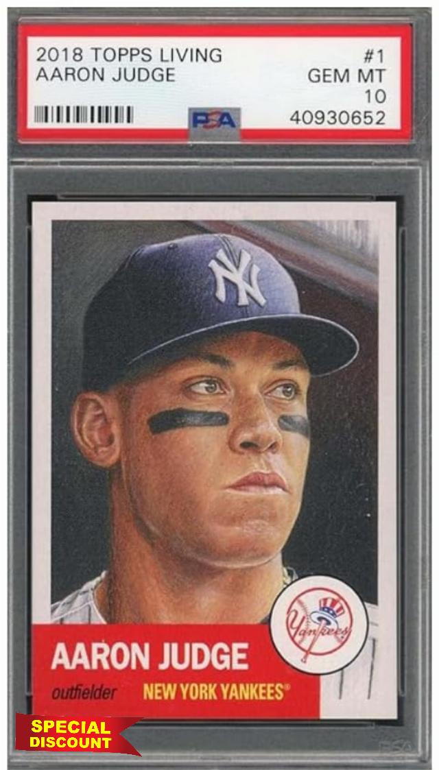 Aaron Judge 2018 Topps Living Baseball Card #1 Graded PSA 10
