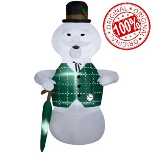 Gemmy 8' Sam The Snowman Rudolph Airblown Inflatable Christmas Decoration
