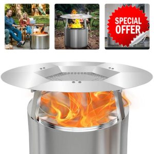 Fire Pit Heat Deflector for Solo Stove Bonfire 19.5"