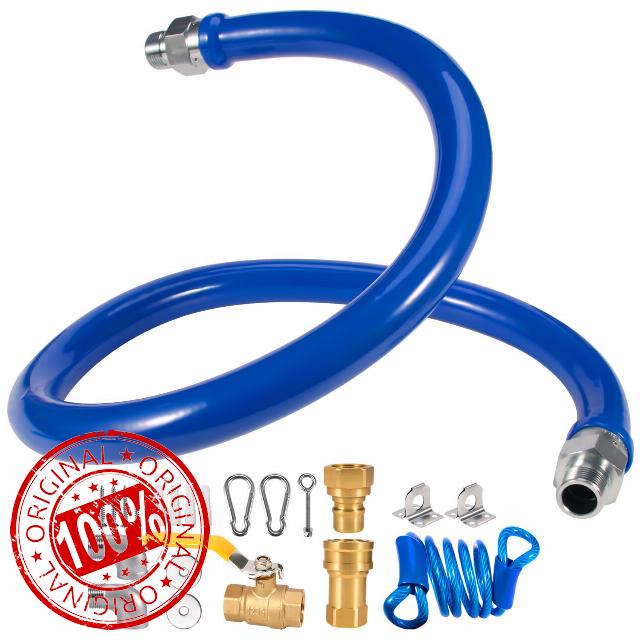 Commercial 3/4" flexible gas line hose