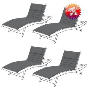 Sundale Outdoor Olefin Quilted Lounge Cushion Set of 4