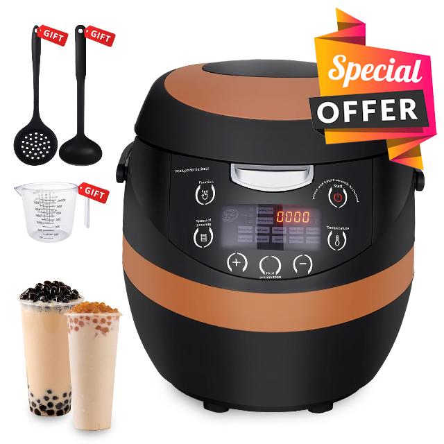 Automatic Commercial Boba Cooker 8L - 1350W Boba Maker Smart Bo ba Machine for Tapioca Pearls