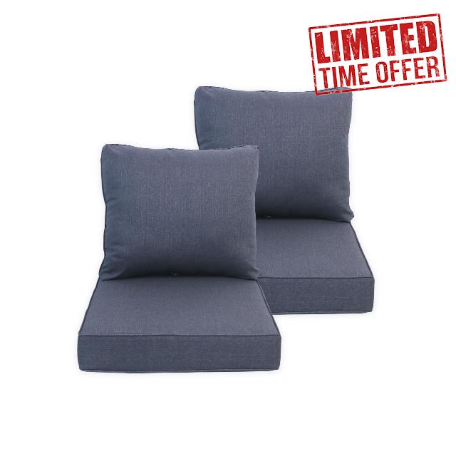 Outdoor Deep Seat Cushions Set 24x28 inch Outdoor Deep Seat Cushions Set:Resilient Foam Filling