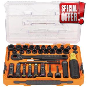 Klein Tools 65500KNECT KNECT Complete Impact Pass Through and Flip Socket Set
