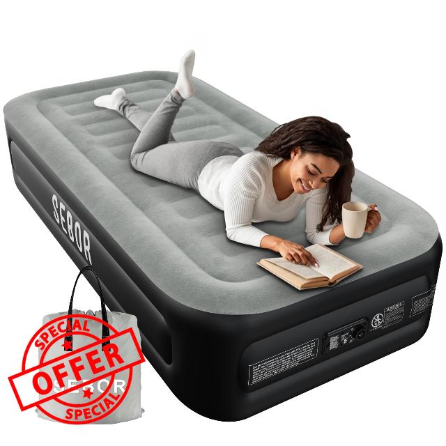 X-Long Air Mattress Twin with Built in Pump