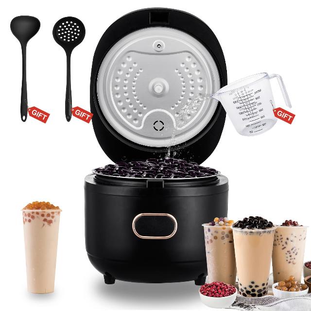 Automatic Commercial Boba Cooker 5L - Smart Boba Maker Automatic Boba Machine for Tapioca Pearls Bubble Tea Milk Tea