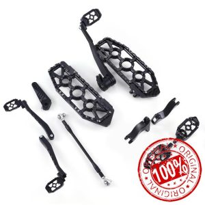 for Harley Touring Floorboards MX Footboards with Gear Brake arm Shifter Levers 2014-2024 (All Black)
