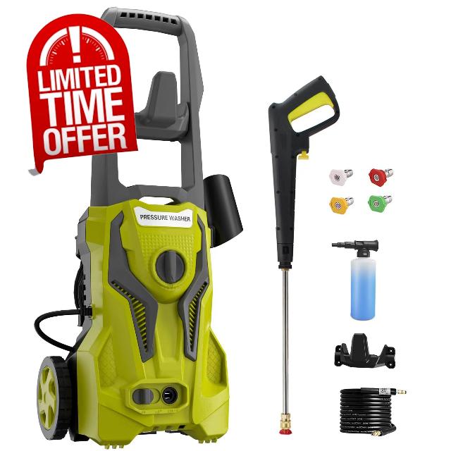 ZHUOLIN Power Washers Electric Powered - 4800 PSI 3.2 GPM High Pressure Washer for Car Cleaning Machine with Adjustable Spray Nozzle Foam Bottle and Hose Reel Home Driveway Patio Deck
