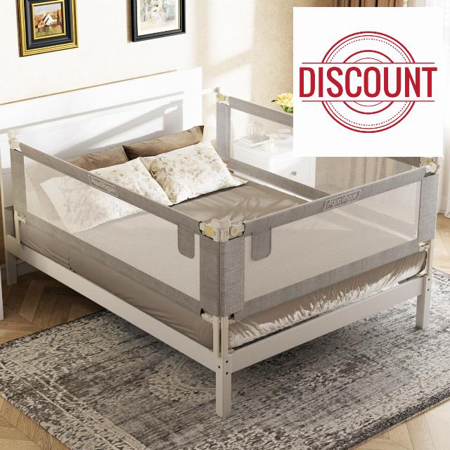 3-Pack Queen Size Bed Rails for Toddlers with Headboard Rod -Height Adjustable Baby Bed Rail Guard Specially Designed for Queen Size Bed(2 Sides 78.7" + 1 Side 59")