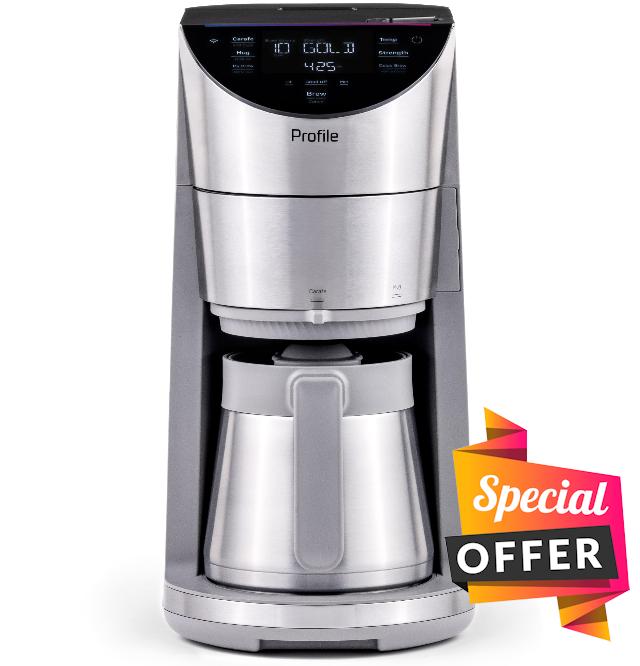 GE Profile Smart Grind & Brew Coffee Maker w/Podless Single Serve