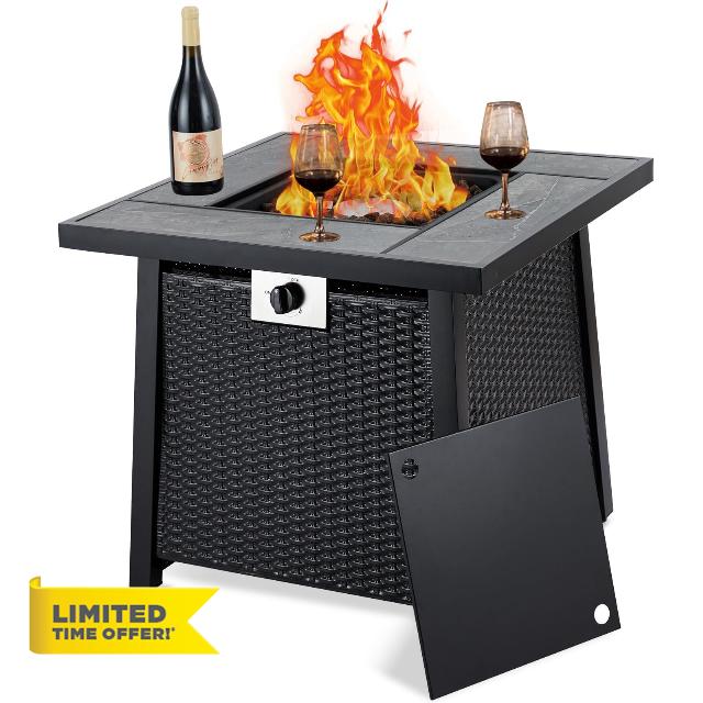 28 Inch Gas Fire Pit Outdoor Firepit Table