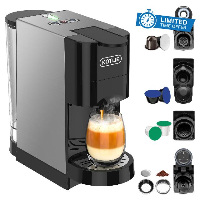 KOTLIE 19Bar Pressure Single Serve Coffee Maker