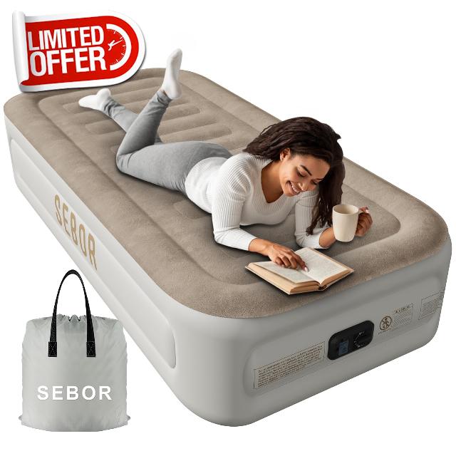X-Long Air Mattress Twin with Built in Pump