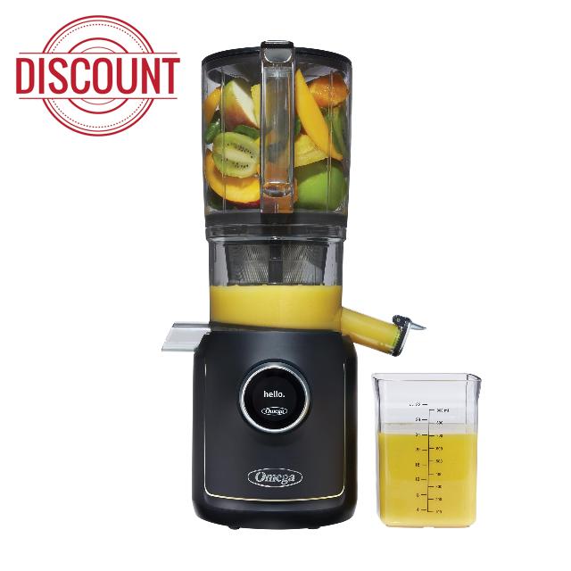Omega Ultimate Performance Slow Masticating Batch Juicer with Intellidial Technology Cold Press Vegetable and Fruit Juice Extractor with 64-Ounce Hopper and 4 Juice Shot Glasses