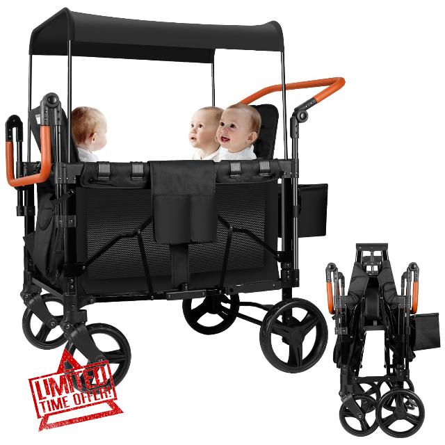 Deluxe Stroller Wagon for 4 Kids
