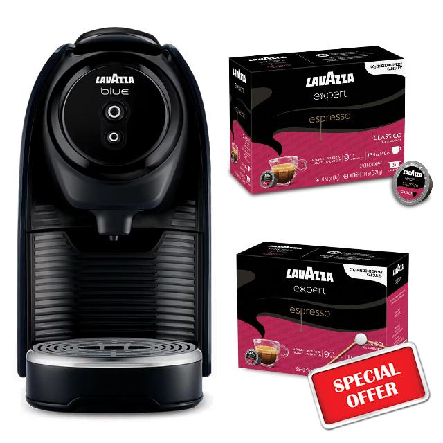 Lavazza Classy Mini Coffee Maker with Classico Capsules 72 count