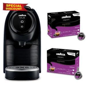 Lavazza Classy Mini Coffee Maker with Intenso Capsules 72 count
