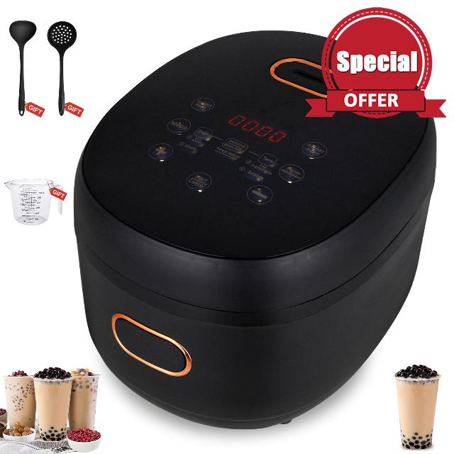 Automatic Commercial Boba Cooker 5L - 900W Boba Maker Smart Bo ba Machine for Tapioca Pearls