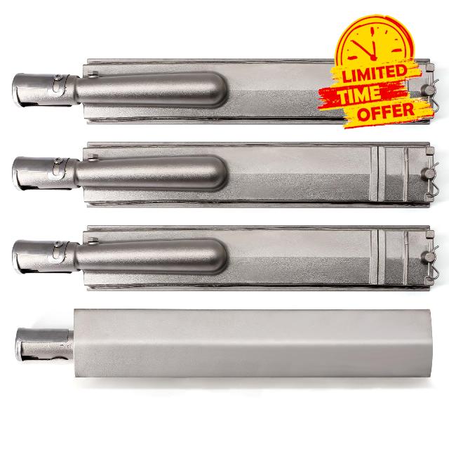 Criditpid 15 13/16 Inch Cast Stainless Steel Grill Burner Replacement Parts for Jennair 720-0061