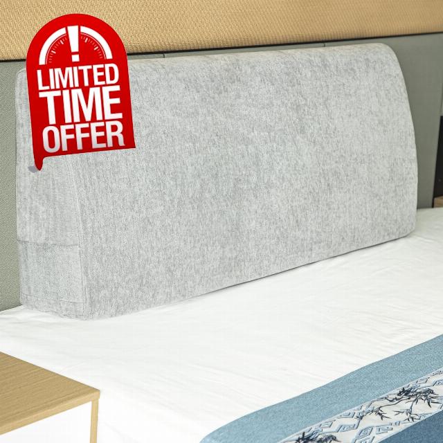 Headboard Wedge Pillow Queen Headboard Pillow Memory Foam Reading Pillow Large Headboard Back Cushions for Bed Rest Light Gray