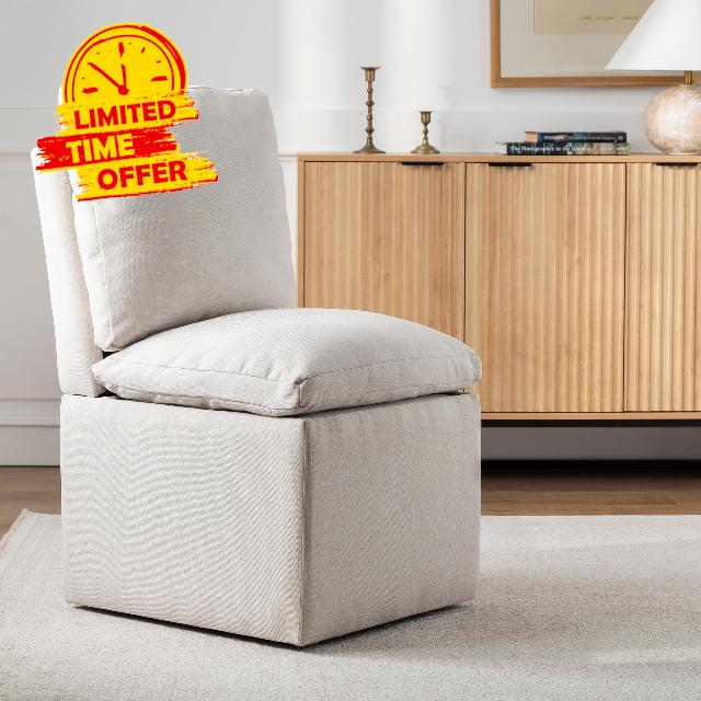 Modern Dining Chair with Casters