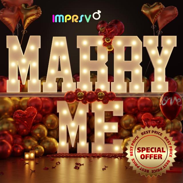 imprsv Marry Me Light Up Letters