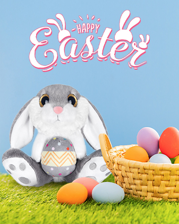 Easter plush bear