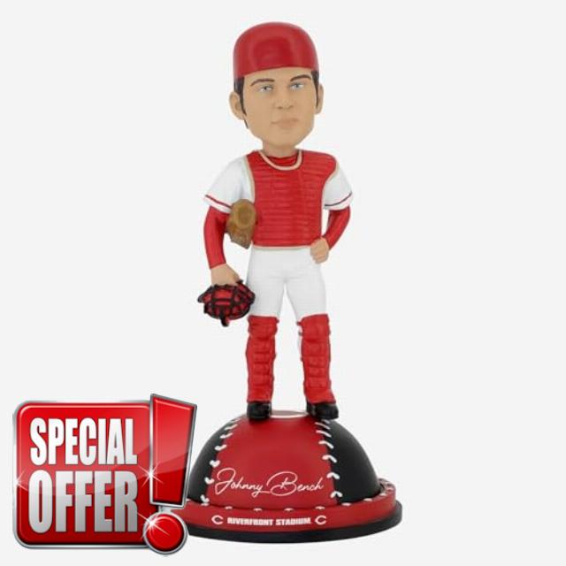 Johnny Bench Cincinnati Reds Magnetic Stadium Base Bobblehead MLB Baseball